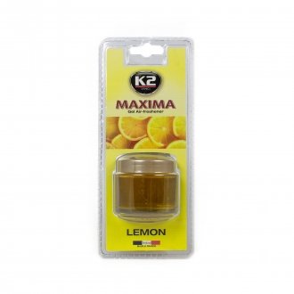 Купити Гелевий ароматизатор (освіжувач) повітря "лимон" / VINCI MAXIMA LEMON 50ML K2 v605 (фото1) підбір по VIN коду, ціна 170 грн.