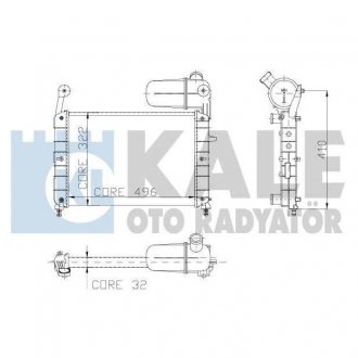 KALE FIAT Радиатор охлаждения Tempra,Tipo 1.4/1.6 88- Fiat Tipo KALE OTO RADYATOR 101500