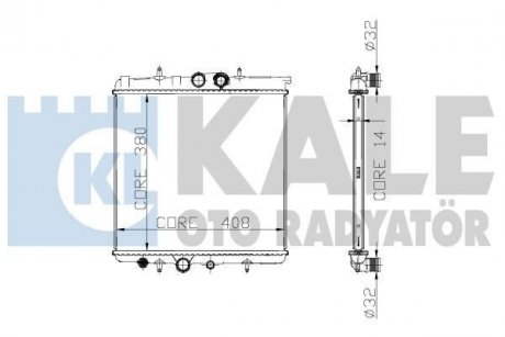 Купить KALE PEUGEOT Радиатор охлаждения 307 1.4 00- Peugeot 307 KALE OTO RADYATOR 213200 (фото1) подбор по VIN коду, цена 1905 грн.