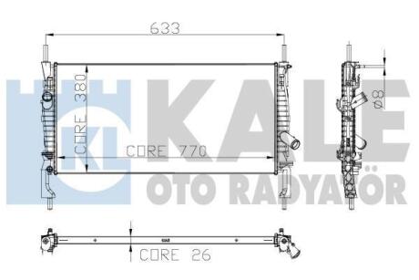 KALE FORD Радиатор охлаждения Transit Tourneo,Transit 2.2/2.4TDCi 06- KALE OTO RADYATOR 235500