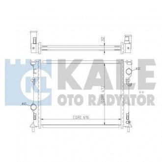 KALE CHRYSLER Радіатор охолодження 300C 2.7/5.7 04- KALE OTO RADYATOR 341940