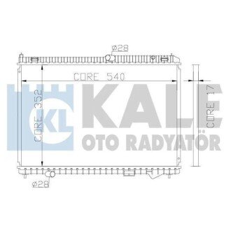 KALE FORD Радіатор охолодження двиг. B-Max, Fiesta VI, Transit Courier 1.4/2.0 12- KALE OTO RADYATOR 341945