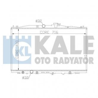 KALE HONDA Радиатор охлаждения Accord VII 2.4 03- Honda Accord KALE OTO RADYATOR 341955