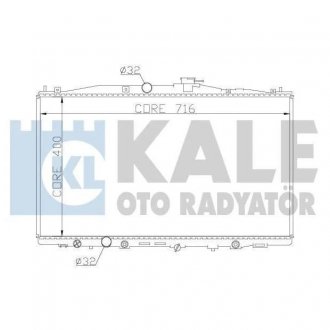 Купити KALE HONDA Радіатор охолодження Accord VII 2.4 03- Honda Accord KALE OTO RADYATOR 341955 (фото1) підбір по VIN коду, ціна 4568 грн.