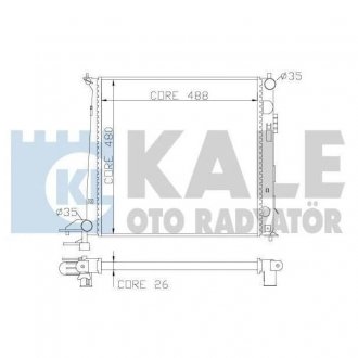 KALE HYUNDAI Радиатор охлаждения ix35,Kia Sportage 1.7/2.0CRDi 10- KALE OTO RADYATOR 341960