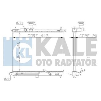 KALE HYUNDAI Радиатор охлаждения с АКПП i10 1.1 08- Hyundai I10 KALE OTO RADYATOR 341970