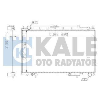 KALE NISSAN Радиатор охлаждения Maxima QX IV 2.0/3.0 00- KALE OTO RADYATOR 342045