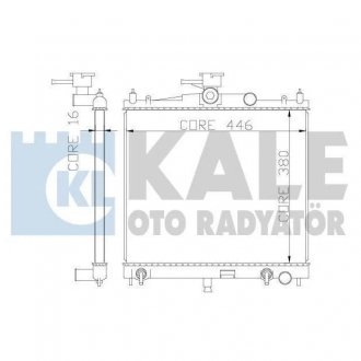 KALE NISSAN Радиатор охлаждения Micra III 1.2/1.4 03- Nissan Micra KALE OTO RADYATOR 342050