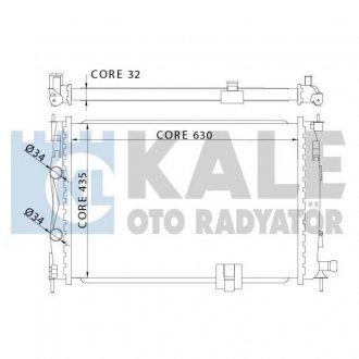 KALE NISSAN Радиатор охлаждения Qashqai 2.0dCi 07- Nissan Qashqai KALE OTO RADYATOR 342060