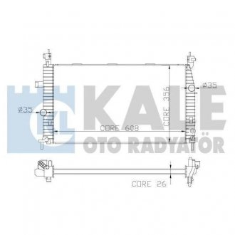 KALE OPEL Радиатор охлаждения Meriva A 1.4/1.8 Opel Meriva KALE OTO RADYATOR 342070