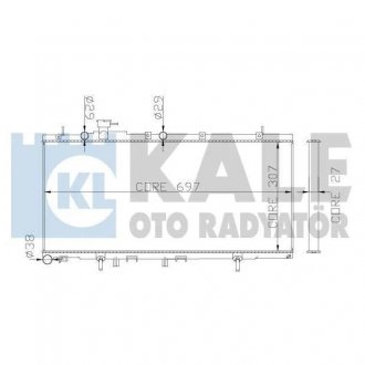 KALE SUBARU Радіатор охолодження з АКПП Outback 3.0 00- KALE OTO RADYATOR 342115