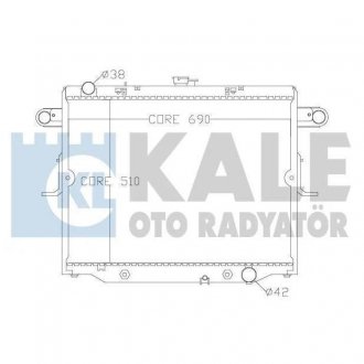 KALE TOYOTA Радиатор охлаждения Land Cruiser 100 4.7 98- KALE OTO RADYATOR 342175