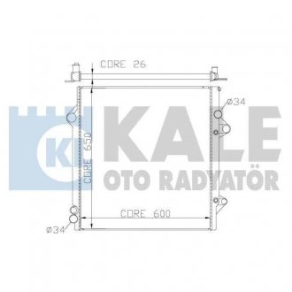 Радіатор охолодження Toyota Fj Cruiser, LandCruiser Radiator KALE OTO RA Toyota Land Cruiser KALE OTO RADYATOR 342180