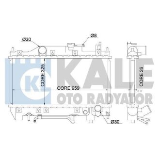 KALE TOYOTA Радиатор охлаждения с АКПП Avensis 2.0 97- KALE OTO RADYATOR 342190