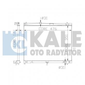 Купить TOYOTA Радиатор охлаждения Yaris 1.0/1.3 05- KALE OTO RADYATOR 342215 (фото1) подбор по VIN коду, цена 2281 грн.