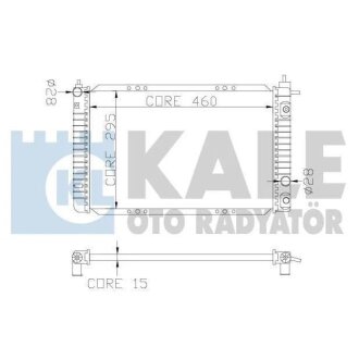 KALE DAEWOO Радиатор охлаждения Matiz 0.8 98- (АКПП) KALE OTO RADYATOR 342260