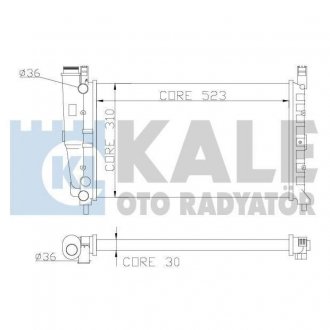 KALE FIAT Радиатор охлаждения Fiorino 1.4/1.6 94- KALE OTO RADYATOR 342265