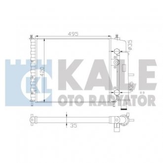 KALE FIAT Радіатор охолодження Brava,Marea 1.4/1.6 KALE OTO RADYATOR 342270