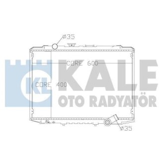 KALE HYUNDAI Радіатор охолодження двиг. H-100 2.5D 93- KALE OTO RADYATOR 342290