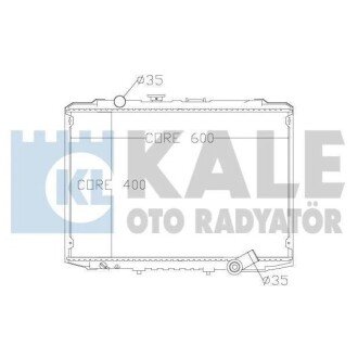 KALE HYUNDAI Радіатор охолодження двиг. H-100 2.5D 93- Hyundai H100, H-1 KALE OTO RADYATOR 342290