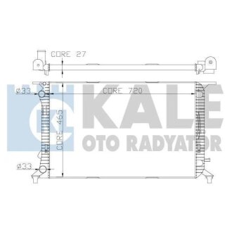 Радіатор охолодження Audi A4, A5, A6, Q3, Q5 Audi A6, Q5, Q3, A5, A4 KALE OTO RADYATOR 342340