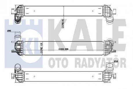 KALE RENAULT Интеркуллер Laguna III 1.5/2.0dCi 07- KALE OTO RADYATOR 342385