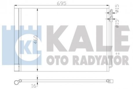 KALE BMW Радіатор кондиціонера 5 F10, 6, 7 F01 KALE OTO RADYATOR 342415