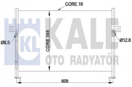 Радіатор кондиціонера Hyundai H-1 / Starex, H-1 Box, H100, Porter Condenser KALE OTO RADYATOR 342425
