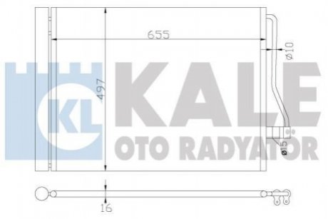 KALE BMW Радиатор кондиционера 7 F01 08- BMW F01, F04 KALE OTO RADYATOR 342490