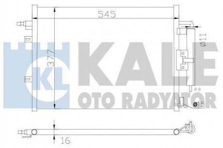 KALE RENAULT Радиатор кондиционера Clio III,Modus 05- Renault Clio KALE OTO RADYATOR 342585