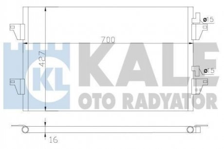 KALE RENAULT Радиатор кондиционера Espace IV,Laguna II 01- Renault Espace, Megane KALE OTO RADYATOR 342590