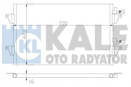 KALE RENAULT Радиатор кондиционера Espace IV,Laguna II 01- KALE OTO RADYATOR 342590