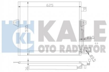 KALE DB Радиатор кондиционера W164/X167,G/M/R-Class Mercedes W251, GL-Class, M-Class KALE OTO RADYATOR 342630