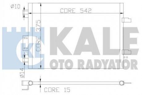 KALE RENAULT Радиатор кондиционера Clio II 01- Renault Clio KALE OTO RADYATOR 342835