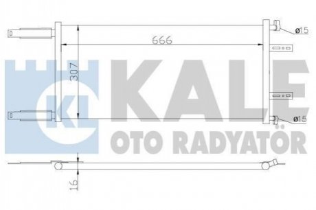 KALE FIAT Радиатор кондиционера 1.2/1.9D 01- Fiat Doblo KALE OTO RADYATOR 342850