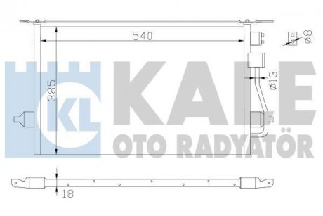 KALE FORD Радиатор кондиционера (Конденсатор) Mondeo II 96- KALE OTO RADYATOR 342880
