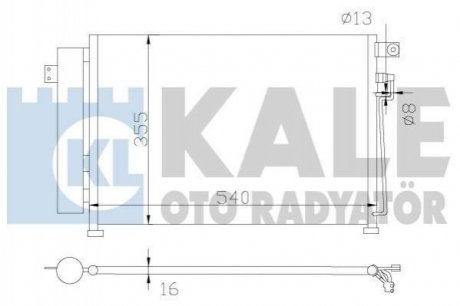 Купить KIA Радиатор кондиционера Rio II 1.5CRDi 05- KIA Rio KALE OTO RADYATOR 343125 (фото1) подбор по VIN коду, цена 3345 грн.