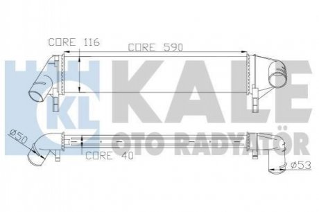 Интеркулер Renault Logan (05-) Dacia Duster KALE OTO RADYATOR 345085