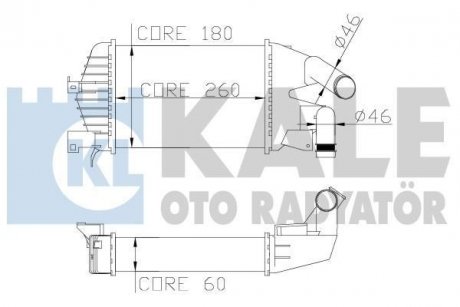 KALE OPEL Интеркулер Astra H,Zafira B 1.3/1.9CDTI Opel Astra, Zafira KALE OTO RADYATOR 345800