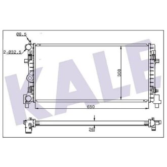 KALE VW Радиатор охлаждения Audi,Polo,Skoda Fabia,Rapid,Roomster KALE OTO RADYATOR 345835