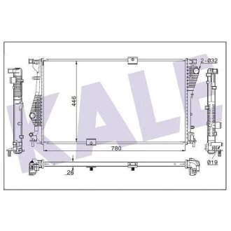 Радиатор охлаждения Opel VIVaro, Renault Trafic II KALE OTO RADYATOR 347250