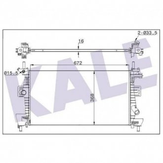 Радіатор охолодження Ford C-Max Ii, Grand C-Max, Focus Iii Radiator Ford C-Max, Focus KALE OTO RADYATOR 347280