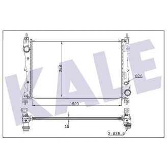 Купити Радіатор охолодження Fiat Doblo, Pratico - Opel Combo Radiator KALE OTO KALE OTO RADYATOR 347325 (фото1) підбір по VIN коду, ціна 4020 грн.