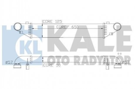 KALE Интеркулер W203 2.0/2.7CDI Mercedes S203, W203, CLK-Class KALE OTO RADYATOR 347500
