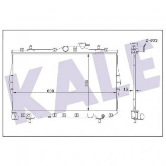 KALE HYUNDAI Радіатор охолодження Accent 1.3/1.5 94- KALE OTO RADYATOR 347780