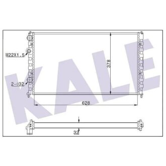 KALE VW Радиатор охлаждения Caddy II,Polo 1.6/1.9D Volkswagen Golf, Vento, Polo, Caddy, Jaguar XJ, Seat Ibiza, Cordoba, Peugeot 406, Ford Transit, Porsche 911, Fiat Doblo KALE OTO RADYATOR 348260