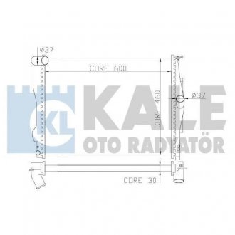 KALE BMW Радіатор охолодження 1/3 E90,X1 E84 2.0/3.0 KALE OTO RADYATOR 348700