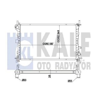 KALE FORD Радиатор охлаждения Focus 1.8DI/TDCi 99- KALE OTO RADYATOR 349700