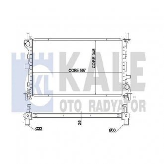 KALE FORD Радіатор охолодження Focus 1.8DI/TDCi 99- KALE OTO RADYATOR 349700