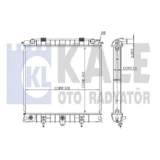 KALE LANDROVER Радіатор охолодження Range Rover II 2.5D 94- Land Rover Range Rover KALE OTO RADYATOR 350500